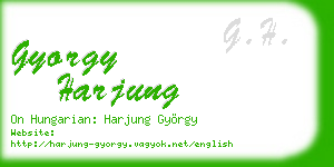 gyorgy harjung business card